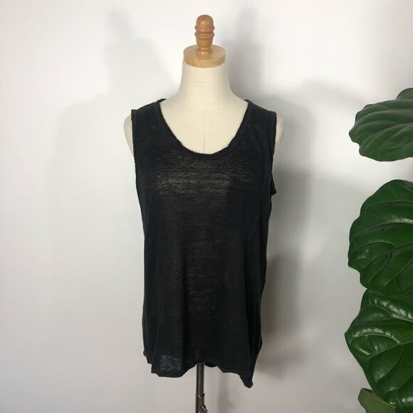 *Charcoal Grey STARK X Linen Pocket Tank  Medium - Picture 5 of 9